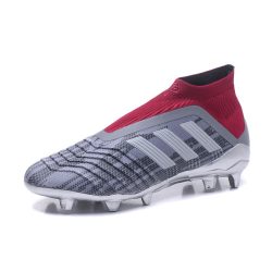 Pogba PP adidas Predator 18+ FG fodboldstøvler til børn - Grå Rød_10.jpg